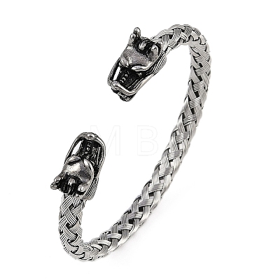 304 Stainless Steel Cuff Bangles for Women STAS-M023-15A-1