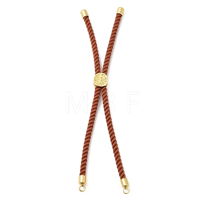 Twisted Nylon Cord Silder Bracelets DIY-B066-03G-1