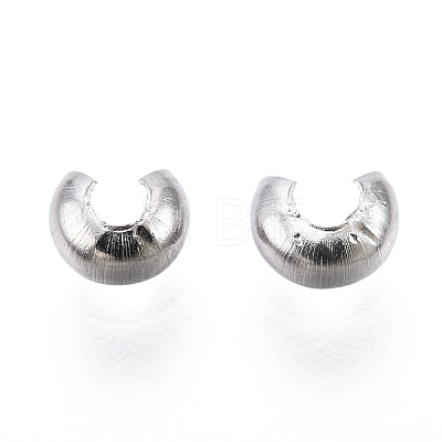 Non-Tarnish 304 Stainless Steel Crimp Beads Covers STAS-S117-011A-1