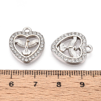 Alloy Rhinestone Pendants FIND-N008-14P-1