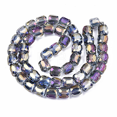 Transparent Electroplate Glass Beads Strands EGLA-T020-08-A-1