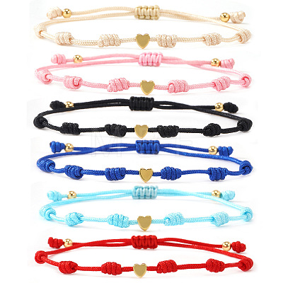 Adjustable Nylon Cord Braided Bracelets AN6953-7-1