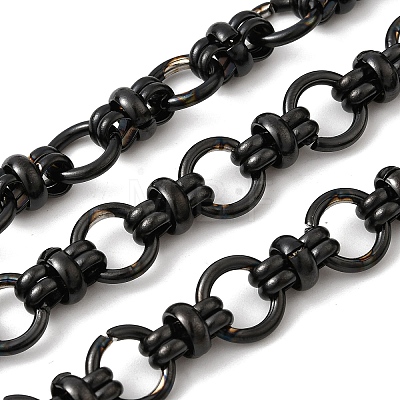 304 Stainless Steel Ring Link Chains CHS-K024-15EB-1
