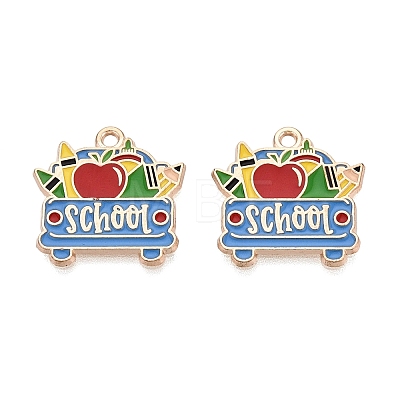 Back to School Alloy Enamel Pendants ENAM-Q004-01KCG-26-1