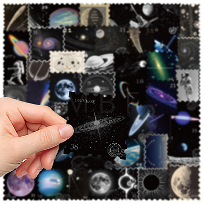 Universe Series 50Pcs PVC Self-Adhesive Stickers PW-WGF5E14-01-1