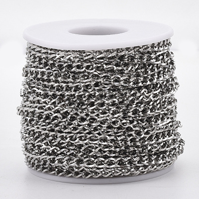 Tarnish Resistant 304 Stainless Steel Curb Chains STAS-R100-17-1
