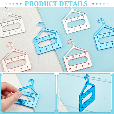   24Pcs 3 Colors 8-Hole Mini Acrylic Earring Hanger EDIS-PH0001-84-1