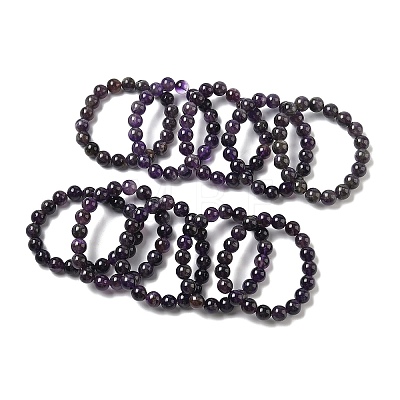 Natural Amethyst Stretch Bracelets X-B073-2-1
