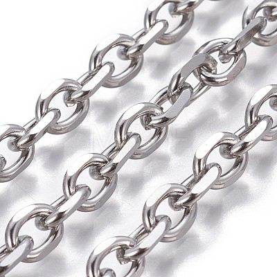 Non-Tarnish 3.28 Feet 304 Stainless Steel Cable Chains X-CHS-P007-27P-01-1