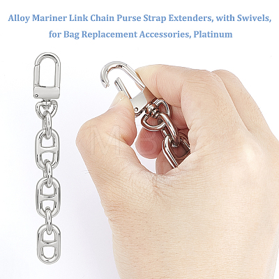 Unicraftale 2PCS Alloy Mariner Link Chain Purse Strap Extenders FIND-UN0002-12P-1