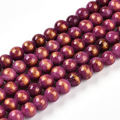 Natural Mashan Jade Beads Strands G-A255-A01-04M-1