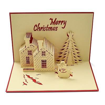 3D Pop Up Paper Greeting Card AJEW-P124-A02-1