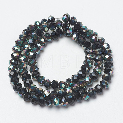 Electroplate Glass Beads Strands EGLA-A034-T4mm-J12-1