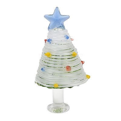 Handmade Lampwork Christmas Tree Ornaments LAMP-C026-06F-1
