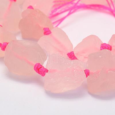 Natural Rose Quartz Beads Strands G-G697-E03-1