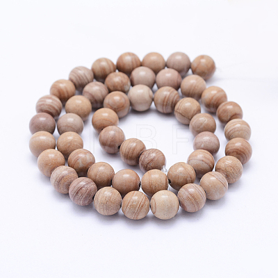 Natural Red Line Jasper Beads Strands X-G-F531-8mm-N-1