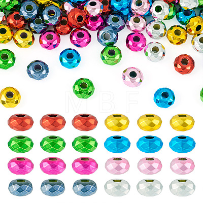 80Pcs 8 Colors Resin European Beads RESI-TA0002-30-1