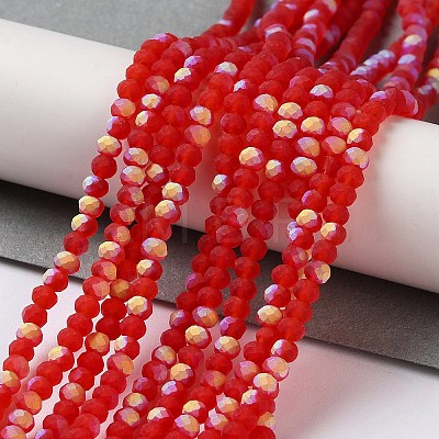 Imitation Jade Glass Beads Strands EGLA-A034-T2mm-MB01-1