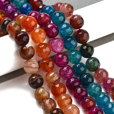 Natural Agate Beads Strands G-G703-10mm-M-1