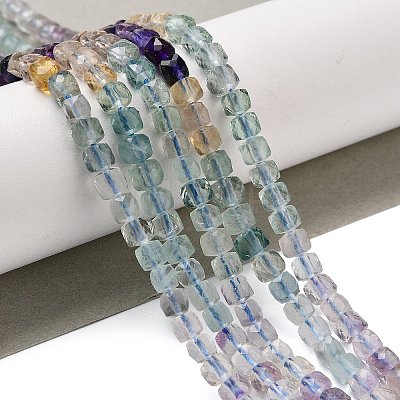 Gradient Color Natural Colorful Fluorite Beads Strands G-NH0001-H01-01-1