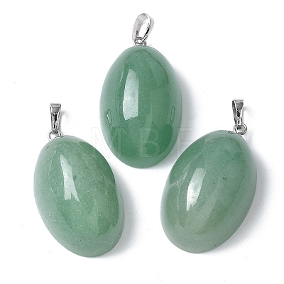 Natural Green Aventurine Pendants G-A259-03P-06-1