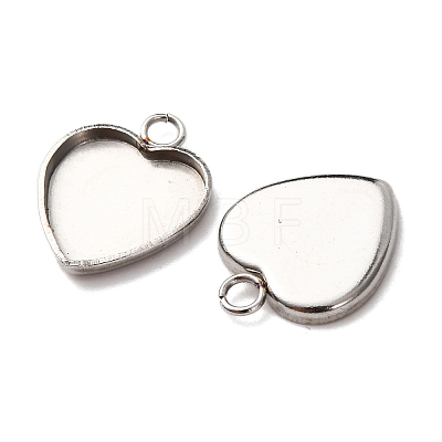 304 Stainless Steel Pendant Cabochon Settings STAS-D379-09A-P-1