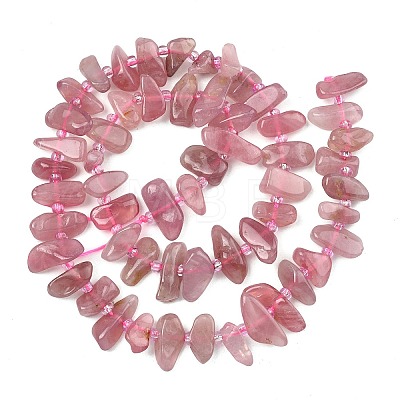Natural Old Rose Madagascar Rose Quartz Beads Strands G-F821-A02-01-1
