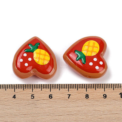 Hanmade Heart Lampwork Beads Strands LAMP-P069-04A-06-1