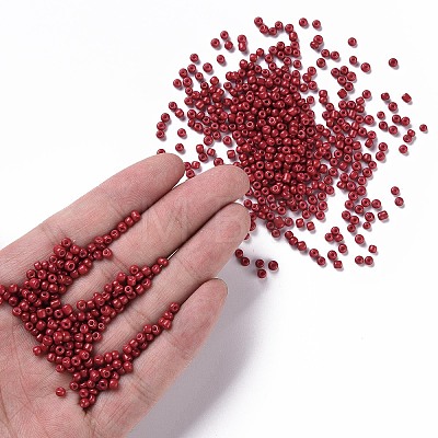 Baking Paint Glass Seed Beads SEED-S001-K14-1