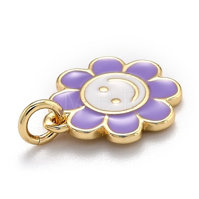 Brass Enamel Charms KK-O135-01D-1