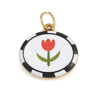 Printed 304 Stainless Steel Pendants LS-SA-CBAE390-03G-1