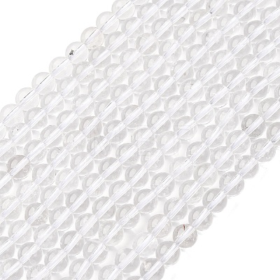 Round Natural Grade A Quartz Crystal Beads Strands G-H1648-6mm-01N-A-1