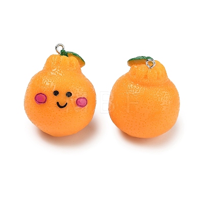 Opaque Resin Pendants RESI-A051-02B-P-1