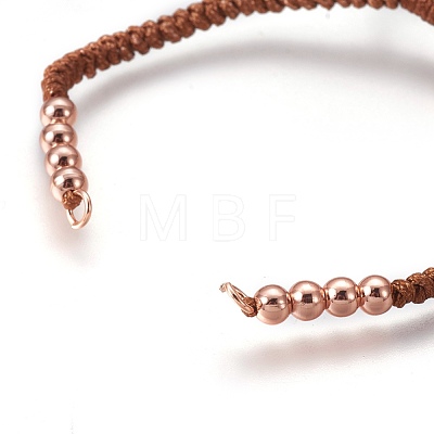 Nylon Cord Braided Bead Bracelets Making BJEW-F360-FRG09-1