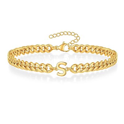 Letter 304 Stainless Steel Link Bracelets FS-WG7830E-18-1