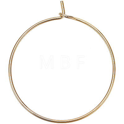 Beebeecraft 20Pcs Brass Hoop Earrings Findings KK-BBC0001-89A-1