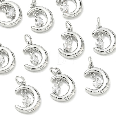 SHEGRACE Brass Micro Pave Cubic Zirconia Pendants XGRQ3D969-464P-1
