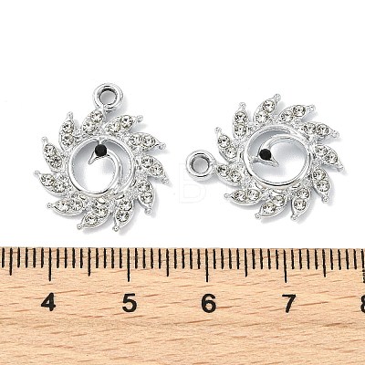 Animal Theme UV Plating Alloy Crystal Rhinestone Pendants ALRI-T012-07H-P-1