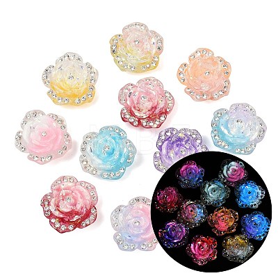 Two Tone Luminous Transparent Resin Beads RE-CBAC4C7-27-1