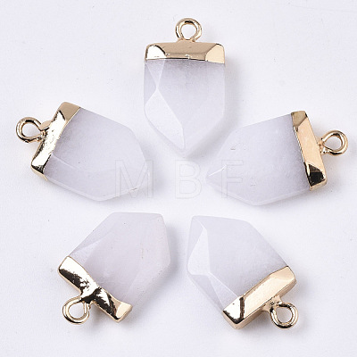 Natural White Jade Pointed Pendants G-N326-34M-1