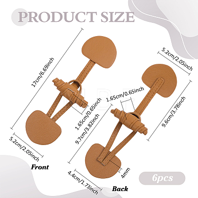 Leather Toggle Buckles FIND-WH0199-469A-1