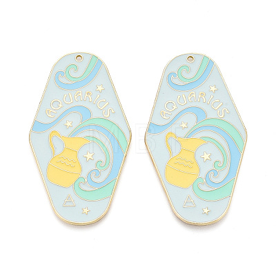Rack Plating Alloy and Enamel Big Pendants ENAM-T021-29K-1