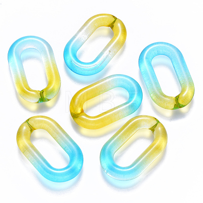 Two Tone Transparent Acrylic Linking Rings OACR-S036-006B-N02-1