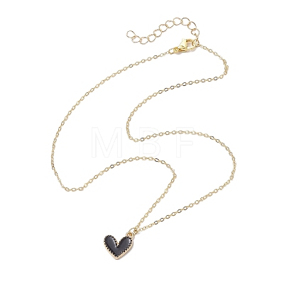 Alloy Enamel Heart Pendants Necklaces NJEW-JN04772-02-1