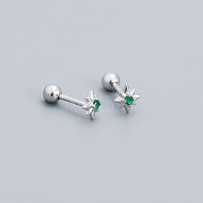 Star 925 Sterling Silver Pave Cubic Zirconia Cartilage Earrings FS-WG250FB-05-1
