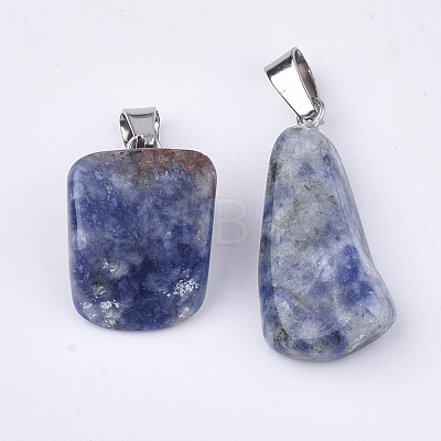 Natural Blue Spot Stone Pendants G-Q996-26-1