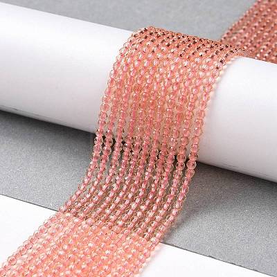 Transparent Glass Beads Strands GLAA-H021-04-27-1