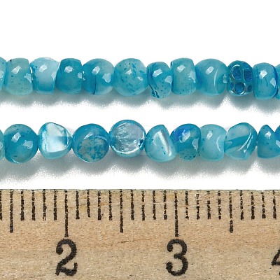 Natural White Shell Dyed Beads Strands BSHE-Z005-03B-1