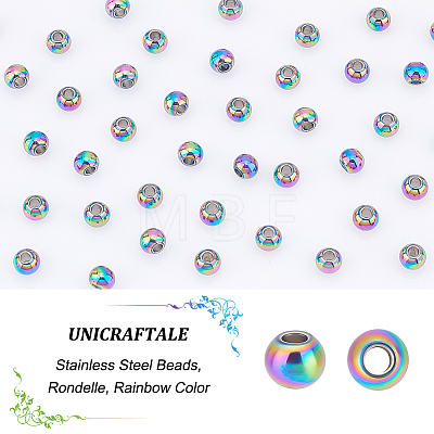 Unicraftale 100Pcs 304 Stainless Steel Beads STAS-UN0040-20B-1
