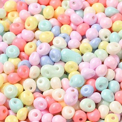 6/0 Opaque Baking Paint Glass Seed Beads SEED-M012-02A-36-1